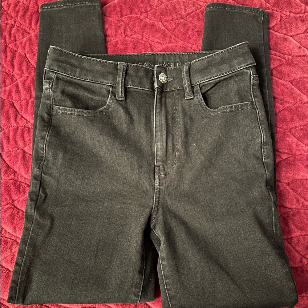American Eagle Outfitters Black Stretch Jeans Size 4 Short